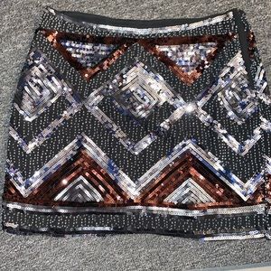 Sequin mini skirt